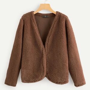 Brown Teddy Cardigan